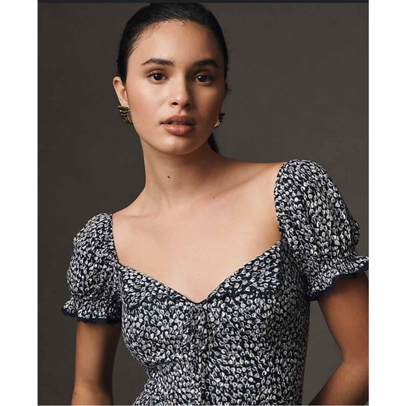 NWT Reformation Shyla Midi Dress in Largo (Navy) - Picture 4 of 4